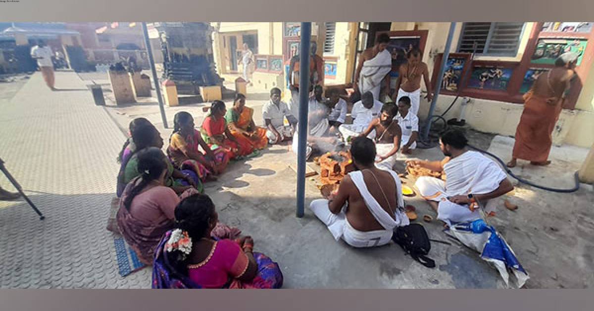 BJP leaders organize special Pooja at Rameswaram Sankara Math to mark Ram Temple Pran Pratishtha